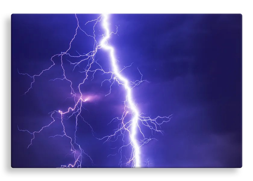 Orb.co | Purple Lightning | Wall Art